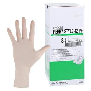 ENCORE Perry Style 42 PF Latex Surgical Gloves 8.5 Natural 50Pr/Bx