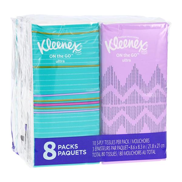 Kleenex Facial Tissue White 3 Ply Pocket Pack 12/Case