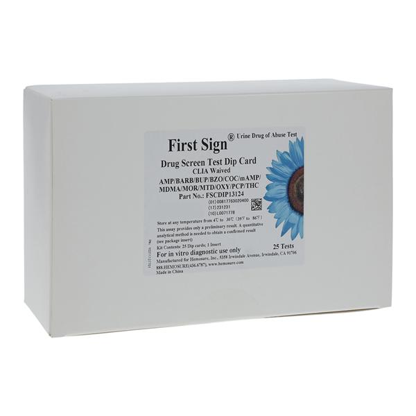 First Sign DOA: Drugs of Abuse Dipcard CLIA Waived 12 Panel BARB/...