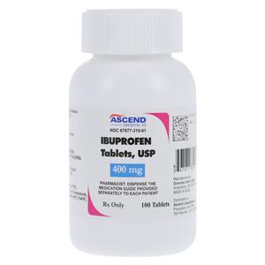 Ibuprofen Tablets 400mg Bottle 100/Bottle Each