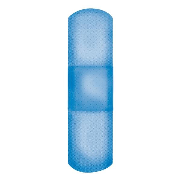 American White Cross Metal Detectable Bandage Fabric 1x3" Blue St...