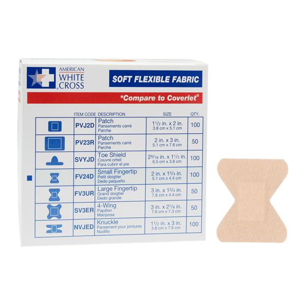 American White Cross Adhesive Bandage Fabric 1-3/4x3" Tan Sterile 50/BX