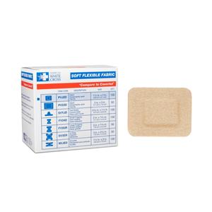 American White Cross Adhesive Bandage Fabric 1-1/2x2" Tan Sterile...