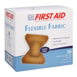 American White Cross Adhesive Bandage Fabric 1-3/4x3" Tan Sterile 50/BX