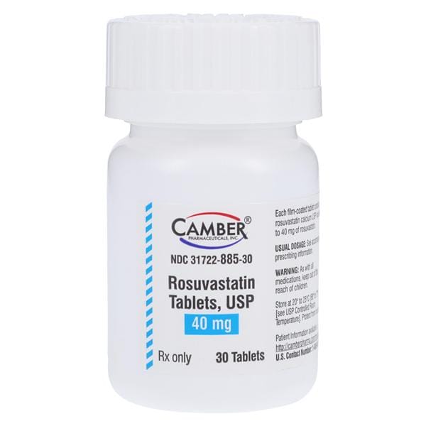 Rosuvastatin Calcium Tablets 40mg Bottle 30/Bottle Each