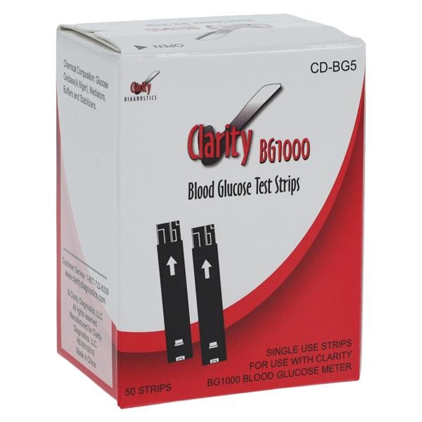 Clarity Glucose Test Strips CLIA Waived For Blood Meter Only 50/B...