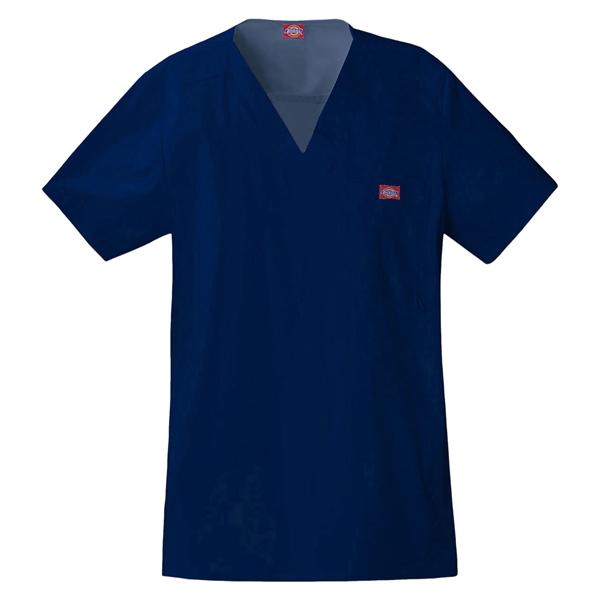 Dickies Scrub Shirt Adult Mens Navy 81722 V-Neck 5X Large Each