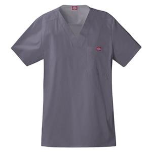 Dickies Scrub Shirt Adult Mens Pewter 81722 V-Neck 5X Large Each
