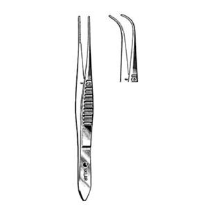 Econo Iris Forcep Half Curve 4" Stainless Steel Sterile 25/Box