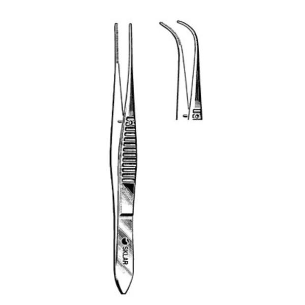Econo Iris Forcep Half Curve 4" Stainless Steel Sterile 25/Box