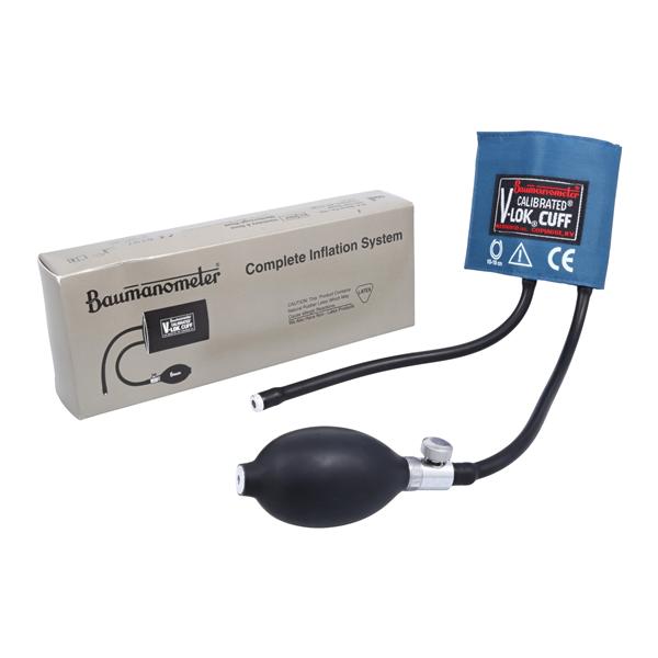 Calibrated V-Lok Blood Pressure Inflation System Tan Latex For In...