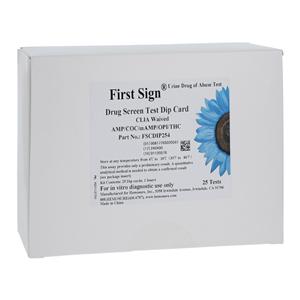 First Sign DOA: Drugs of Abuse Dipcard CLIA Waived 5 Panel AMP/CO...