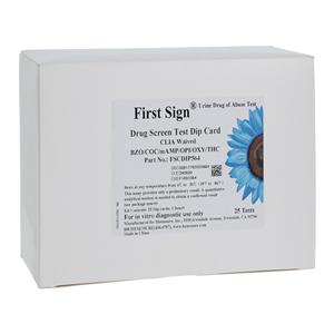 First Sign DOA: Drugs of Abuse Dipcard CLIA Waived 6 Panel BZO/CO...