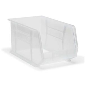 Organizer Bin Semi-Clear Heavy Duty Polymer With Label Slot 11x18x10" Ea