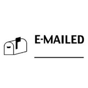 Xstamper Pre-Inked Re-Inkable Two-Color Title Stamp "E-Mailed" 1/PK