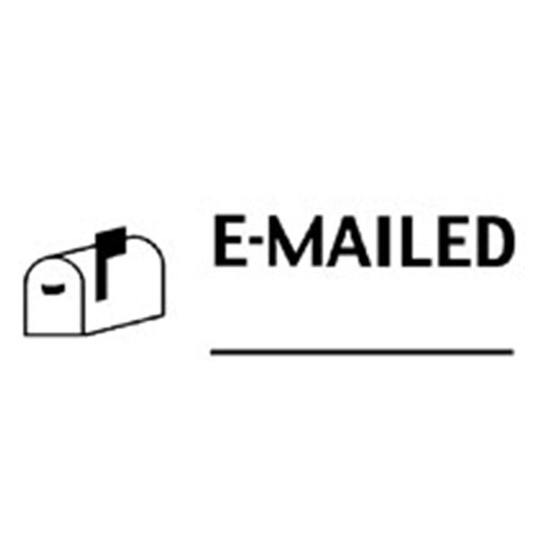 Xstamper Pre-Inked Re-Inkable Two-Color Title Stamp "E-Mailed" 1/PK