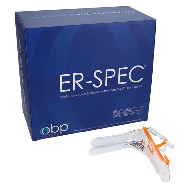 ER-SPEC Vaginal Speculum Medium Lighted 18/Box, 4 BX/CA