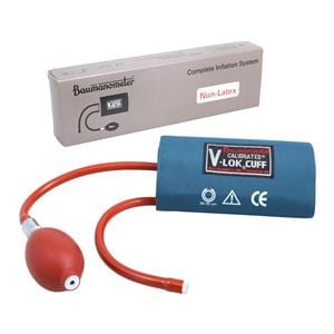 Calibrated V-Lok Blood Pressure Inflation System Medium Blue Not...