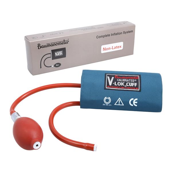 Calibrated V-Lok Blood Pressure Inflation System Medium Blue Not...