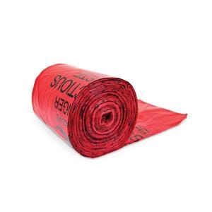 Biohazard Bag 33x24" Red/Black Plastic Symbol Non-Sterile 100/Box