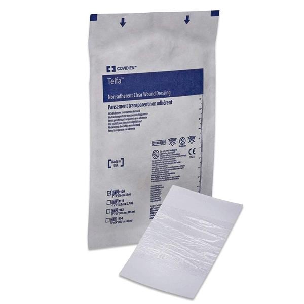 Telfa Polyester Film/Cotton Dressing 12x24" Sterile Non-Adherent Clear Absorbent