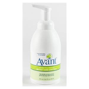 Avant Foam Sanitizer 18 oz Pump Bottle Unscented 6/Case