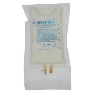 Hetastarch in 0.9% Sodium Chloride Injection 6% Bag 500mL 12/Pack...