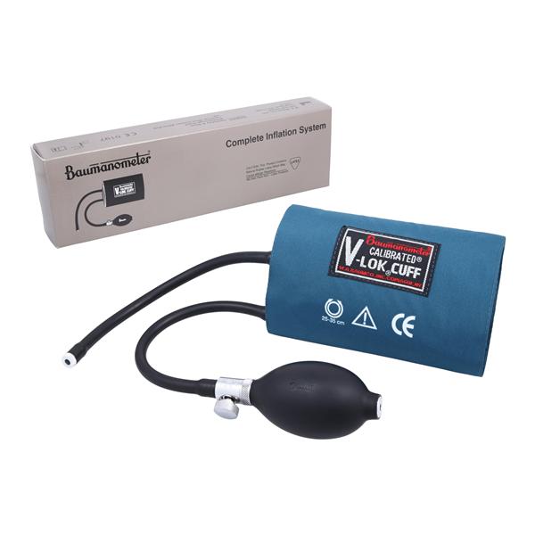 Calibrated V-Lok Blood Pressure Inflation System Medium Blue Late...
