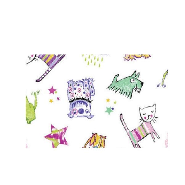 Paitent Gown Pediatric Unisex Medium Raining Cats/Dogs 100% Polye...