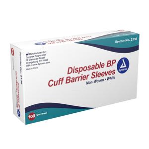 Barrier Sleeve White For Blood Pressure Cuffs 500/Case