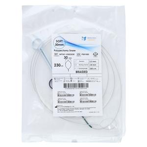 Polypectomy Snare 230cm Oval Loop Wire Extra Large 30mm Hot Braided 10/Bx