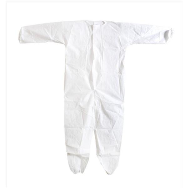 Disposable Infection Control Coverall Large White Long Sleeves 25...