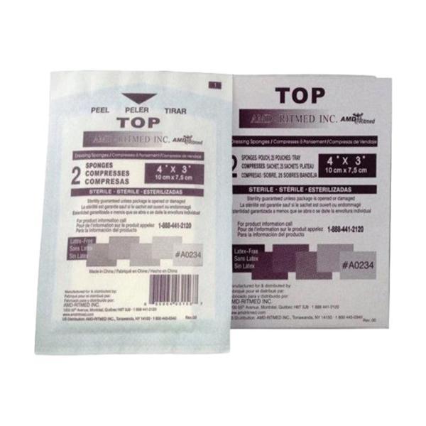 Rayon/Polyester Sponge 3x4" 8 Ply Cellulose Not Made With Natural Rubber Latex, 24 BX/CA