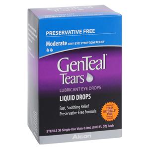 GenTeal Tears PF Lubricant Drops Preservative Free Moderate 36/Ct, 24 CR/CA