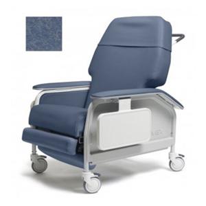 Lumex Clinical Care Recliner Chair Steel Steel Blue Ea