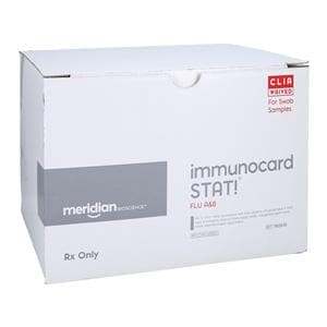 ImmunoCard STAT Flu A&B Nasal Test Kit CLIA Wvd/Mod w/ Asprt Smpl Ea