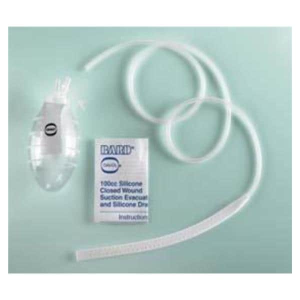 Kit Wound Evacuator Silicone 100cc Flat 3/4 Perforated Sterile 20/Ca