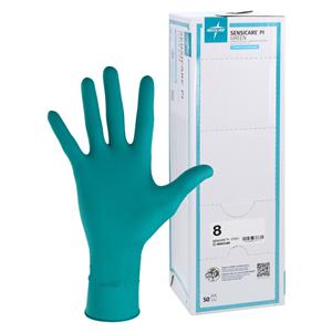 SensiCare PI Polyisoprene Surgical Gloves 8 Green, 4 BX/CA