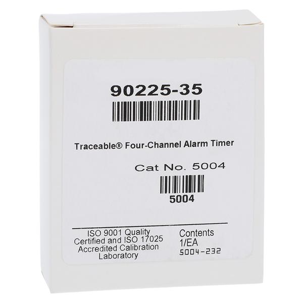 Traceable 4 Channel Timer Audible Alarm LCD ISO 17025, A2LA, NIST...