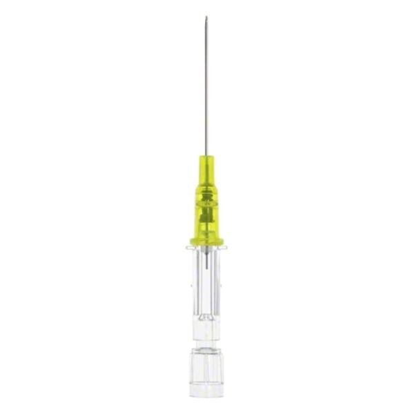 Introcan Safety IV Catheter Safety 24 Gauge 1-1/4" Yellow Straight 200/Ca
