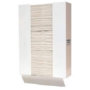 Paper Towel Dispenser White Powder-Coated Steel Large Capacity C/...