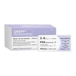 Unify Suture Polyglycolic Acid Braid 4-0 30" Absorbable RB-1 Reve...
