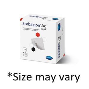 Sorbalgon Ag Calcium Alginate/Silver Wound Dressing 6x6" Sterile...