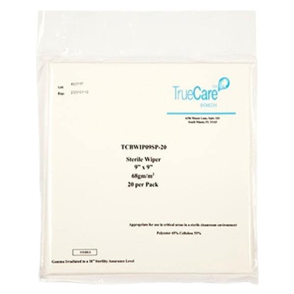 Dry Wipes Disposable Polyester 9 in x 9 in White 3600/Ca