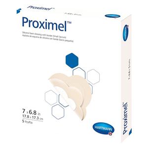 Proximel Silicone/Foam Wound Dressing 6x7" Multi-Layer Sterile Small Adhs Tn