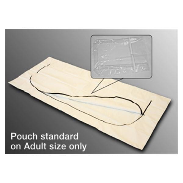 EnviroMed-Bag Body Bag 14 MIL 36x92" Gray Curved Zipper Plastic N...