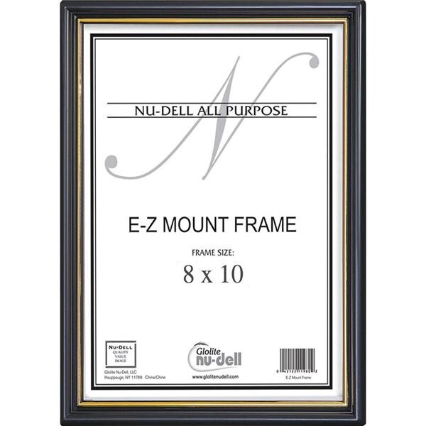 Nu-Dell EZ Mount Black Plastic Wall Frame Holds 8x10" Insert Ea