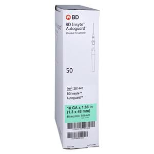Insyte Autoguard IV Catheter Kit 18 Gauge 1.88" Green 50/Bx, 4 BX/CA