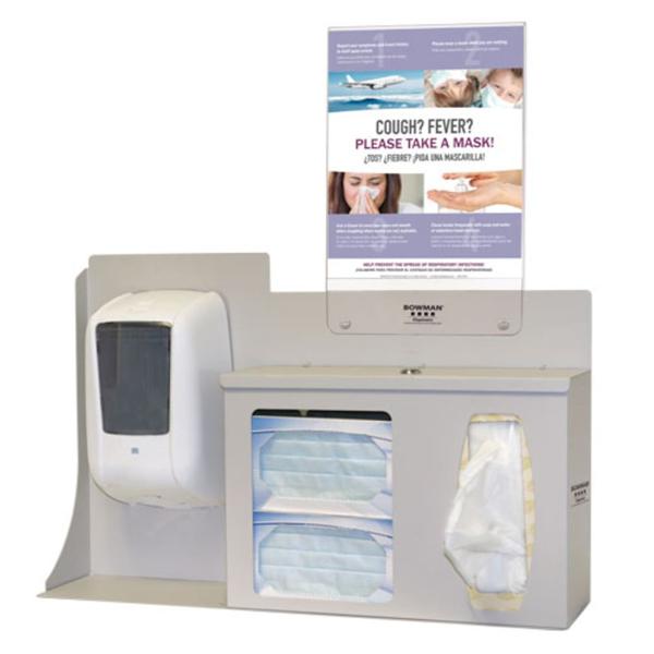 Cover Your Cough Respiratory Hygiene Station Beige Each