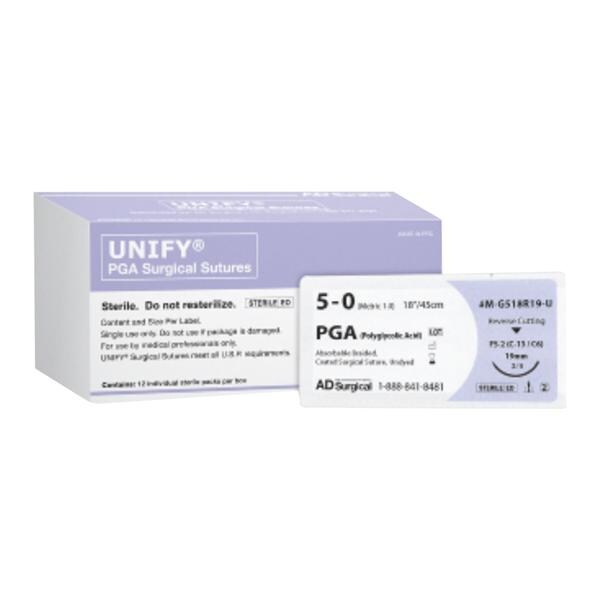 Suture 4-0 18" Synthetic Braid DSMP11 Undyed 12/Bx